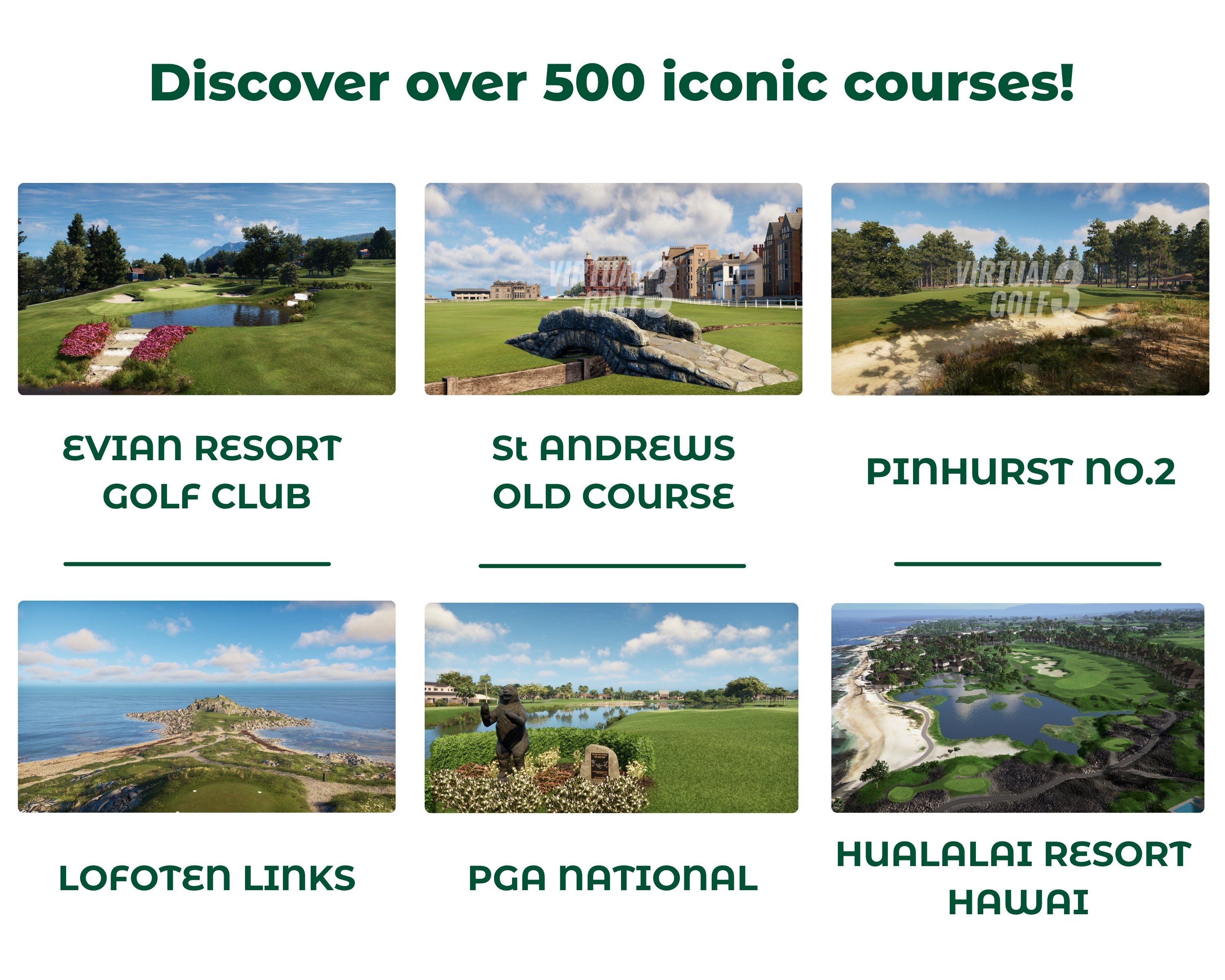 Explore 400+ iconic courses on TrackMan io simulator