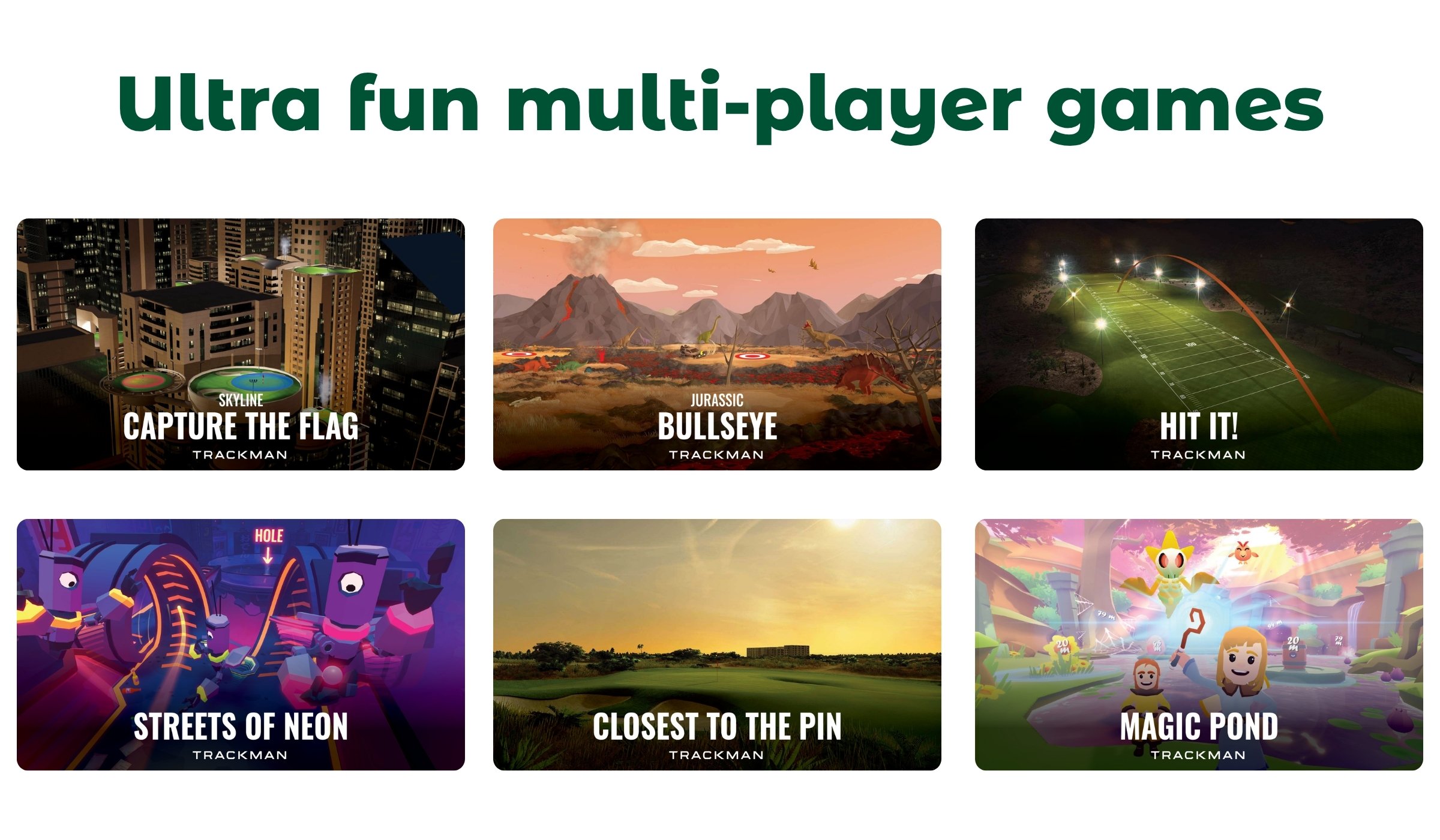 Ultra-fun multiplayer games on TrackMan io simulator